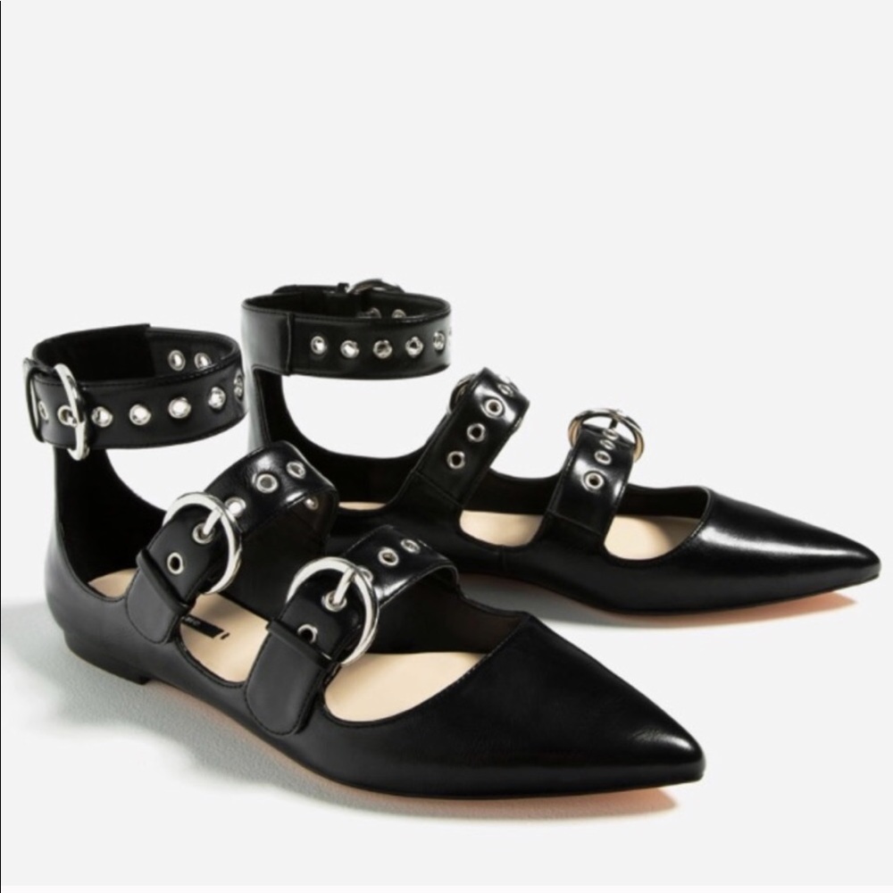 Zara Grommet Flats